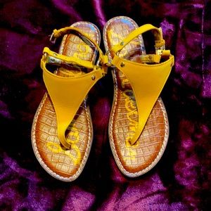 Sam Edelman flat yellow sandal